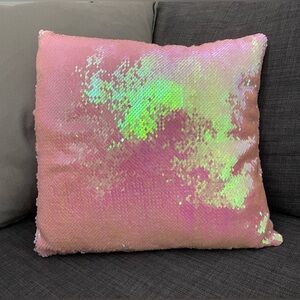 Flipping Sequin Pink Pillow